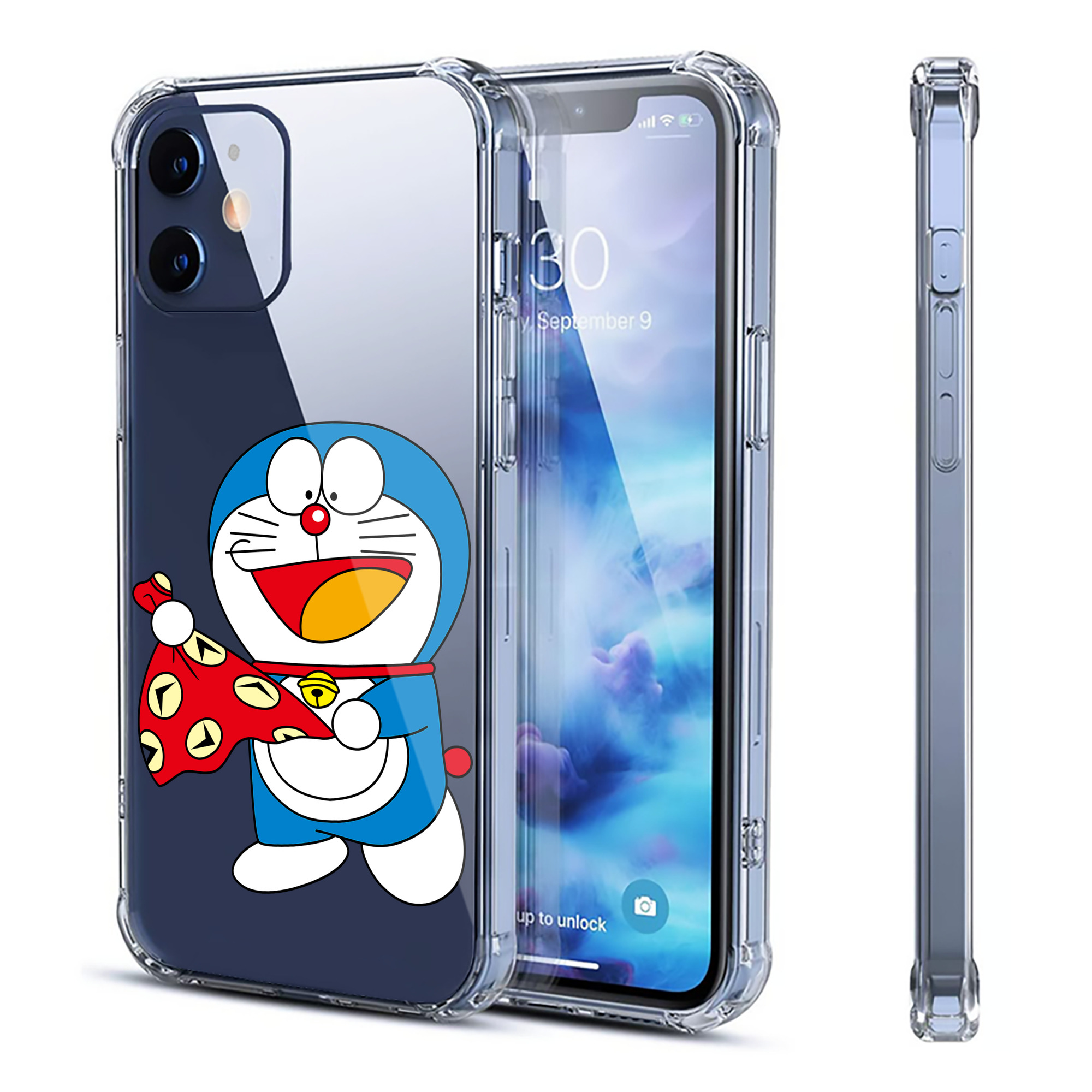 （画像用） ドラえもん Doraemon 【iPhone 12シリーズ対応】透明スマホケース（クリアソフトケース）